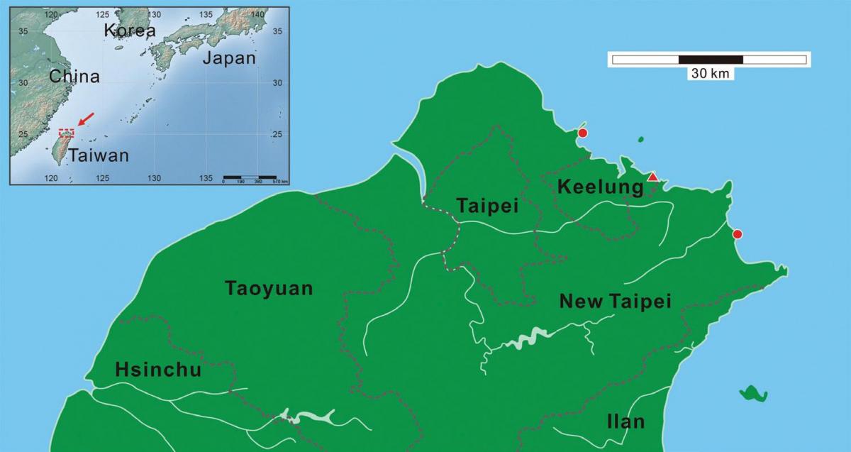 поўначы Тайваня карце