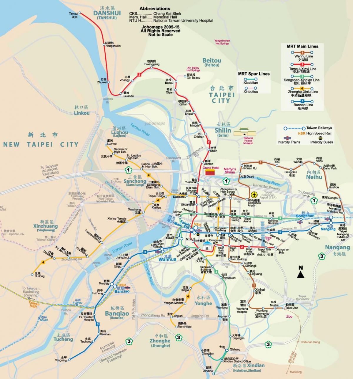 карта метро ў Тайвані