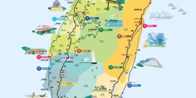 Язда на веласіпедзе вакол Тайваня Дарожная карта роварам 