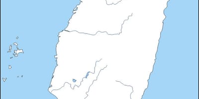 Карта Тайваня контур
