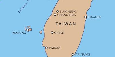 Тайвань міжнародны аэрапорт на карце